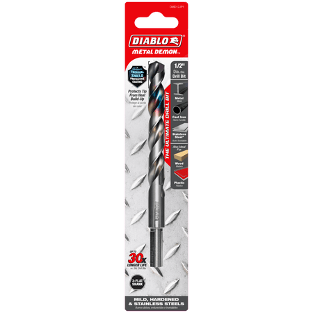 1/2" Metal Demon™ Drill Bit for Mild, Hardened and Stainless Steels - AAA Industrial Supply