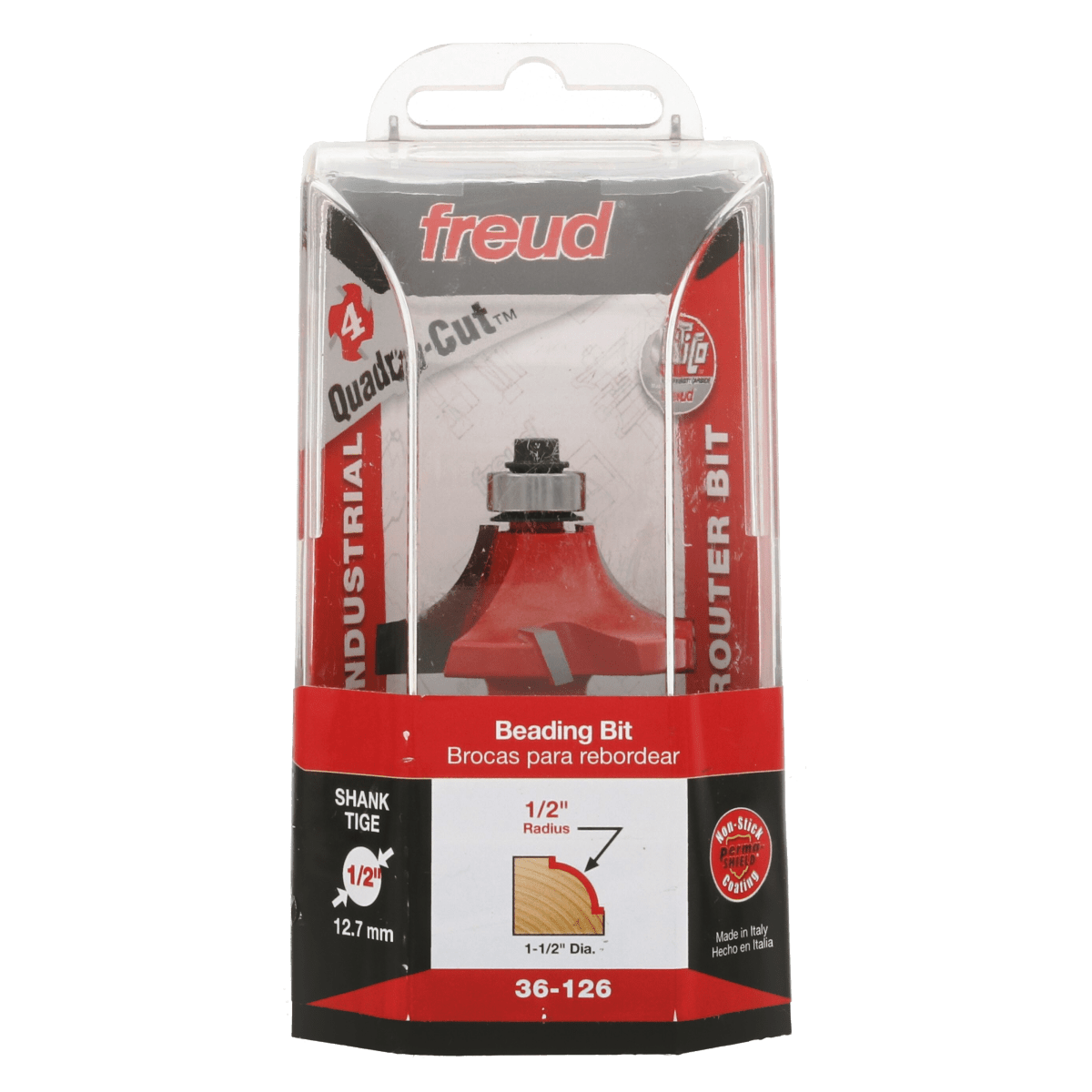 1/2" Quadra - Cut Radius Beading Bit - AAA Industrial Supply