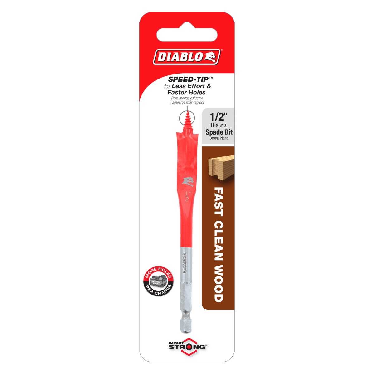 1/2" x 4" Spade Bit for Wood - AAA Industrial Supply