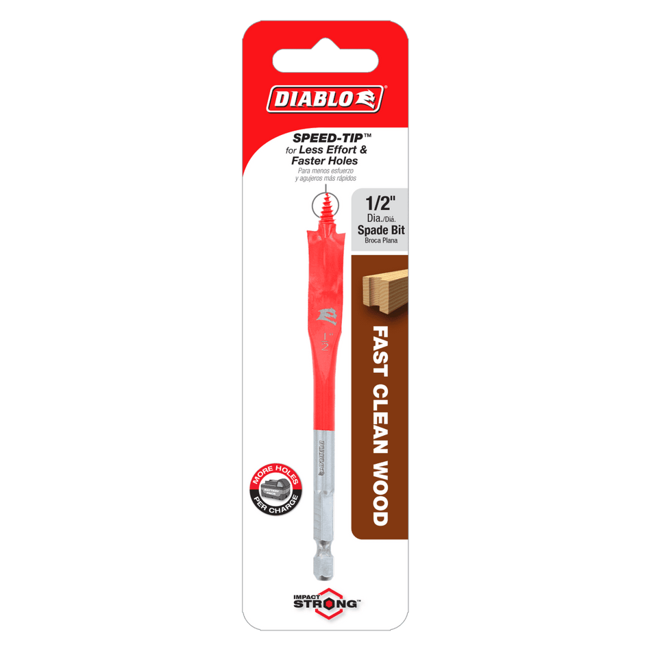 1/2" x 4" Spade Bit for Wood - AAA Industrial Supply