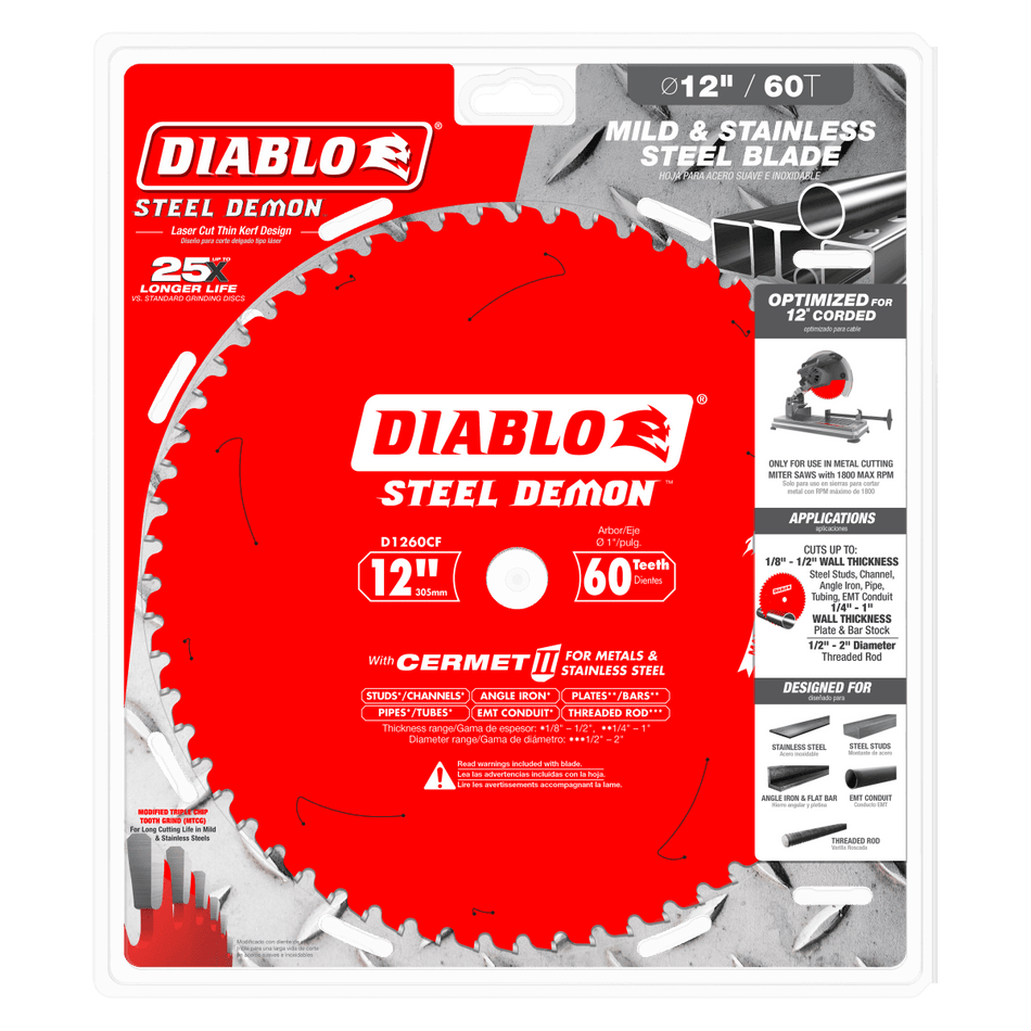 12" x 60 - Teeth Steel Demon™ Cermet II Saw Blade for Medium Metal - AAA Industrial Supply