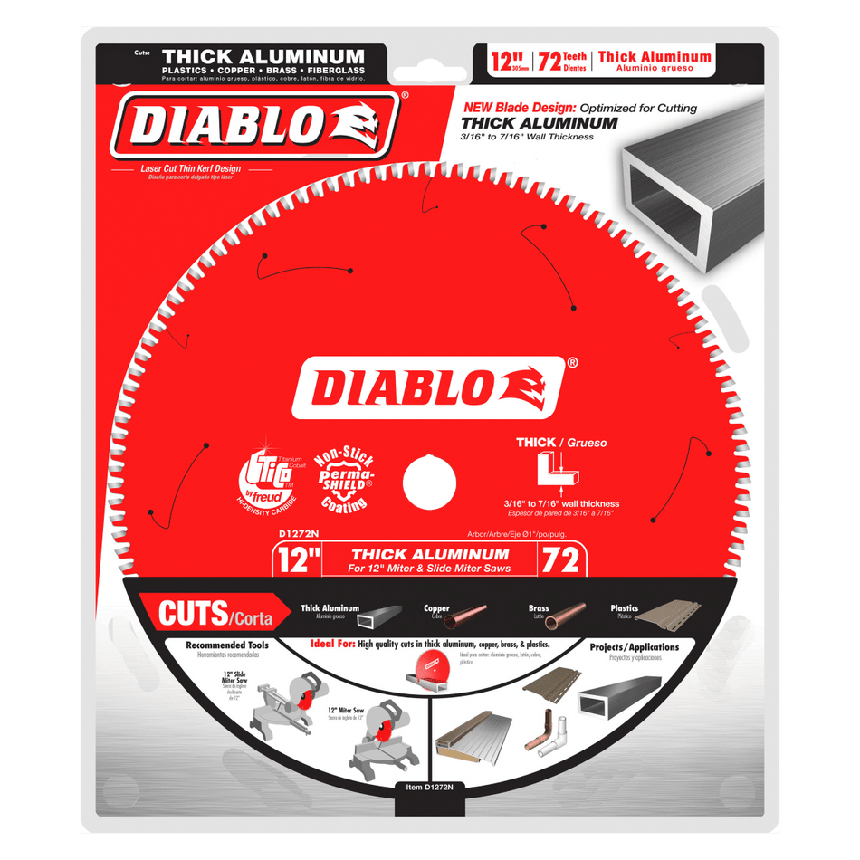 12" x 72 - Teeth Saw Blade for Thick Aluminum - AAA Industrial Supply
