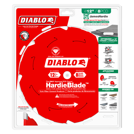12" x 8 - Teeth HardieBlade™ Saw Blade for Fiber Cement - AAA Industrial Supply