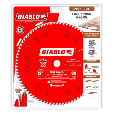 12" x 80 - Teeth Fine Finish Saw Blade for Wood - AAA Industrial Supply