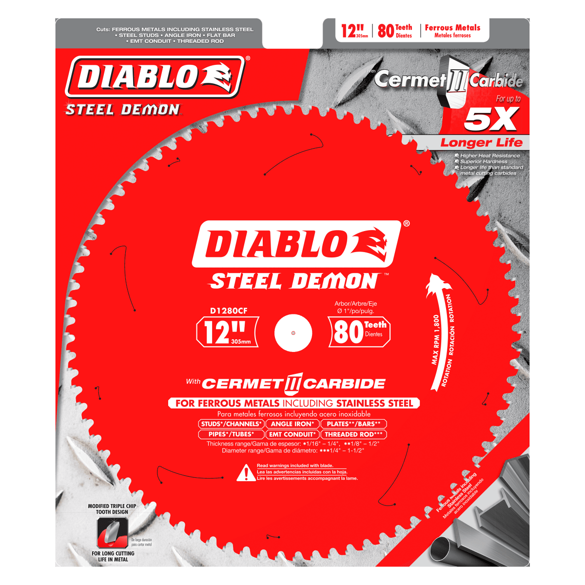 12" x 80 - Teeth Steel Demon™ Cermet II Saw Blade for Thin Metal - AAA Industrial Supply