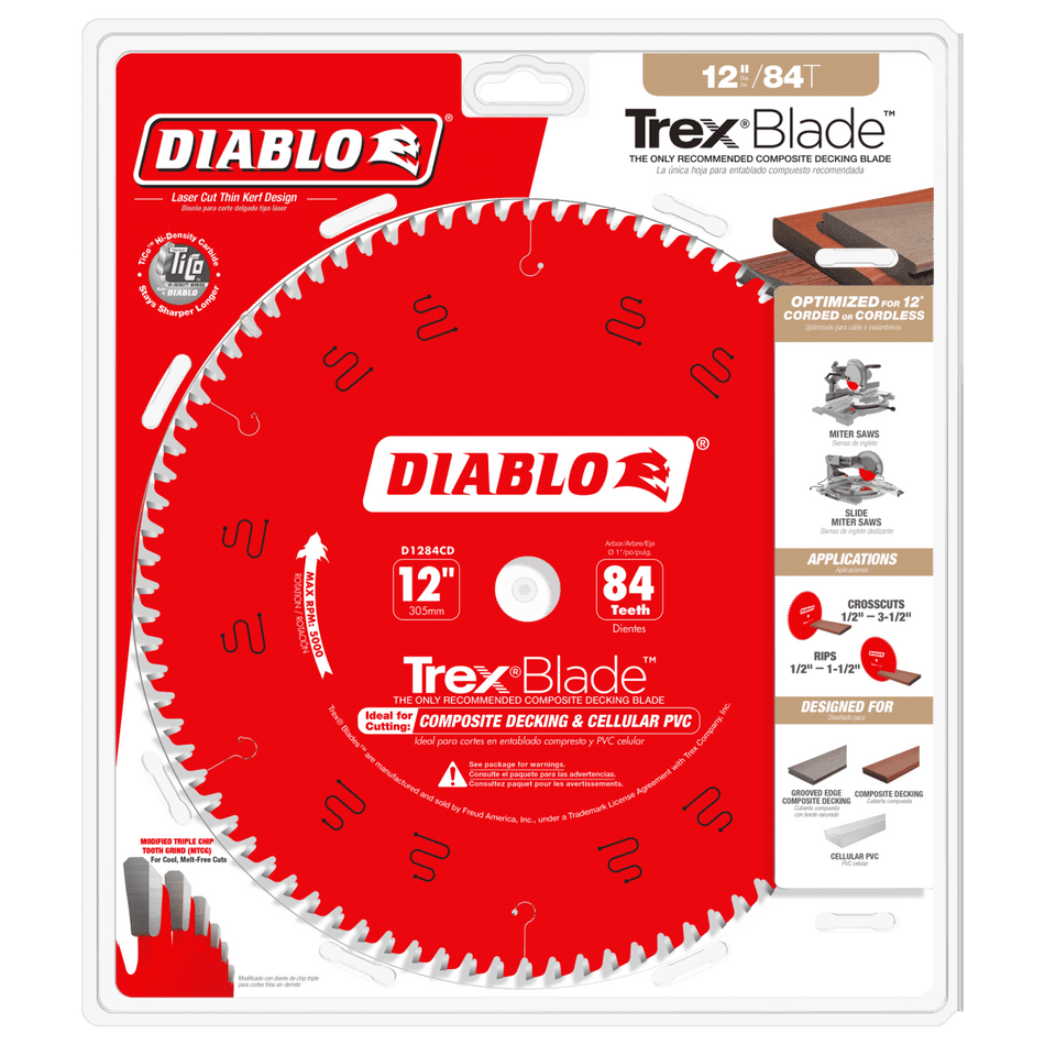 12" x 84 - Teeth TrexBlade™ Saw Blade for Composites and Plastic - AAA Industrial Supply