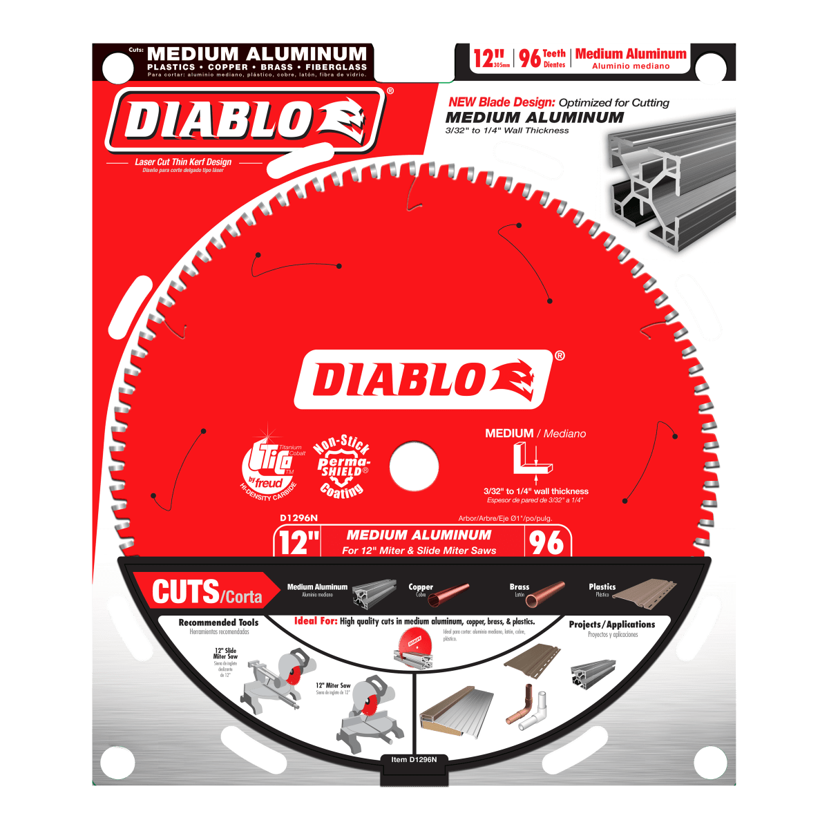 12" x 96 - Teeth Saw Blade for Medium Aluminum - AAA Industrial Supply