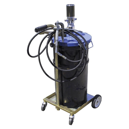 120 lb Air Operated Portable Grease Unit - with 4 Wheel Cart - AAA Industrial Supply