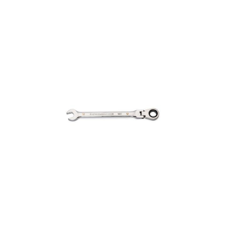 12mm 90 - Tooth 12 Point Flex Head Ratcheting Combination Wrench - AAA Industrial Supply