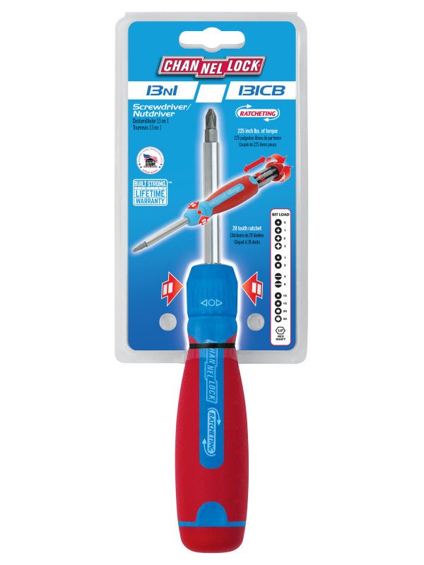 13 - in - 1 Channellock Ratcheting Screwdriver - AAA Industrial Supply