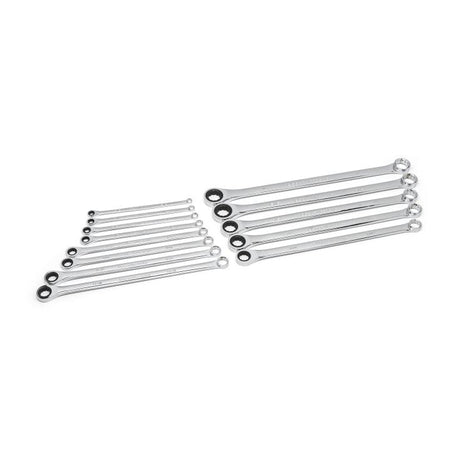 13 Piece 72 - Tooth 12 Point XL GearBox™ Double Box Ratcheting SAE Wrench Set - AAA Industrial Supply