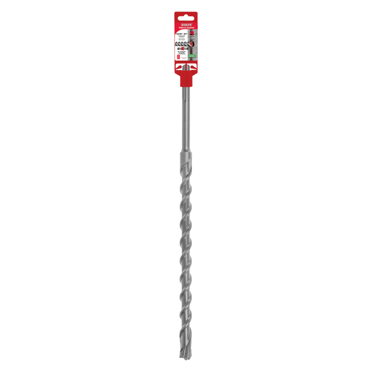 13/16" x 16" x 21" Rebar Demon™ SDS - Max 4 - Cutter Full Carbide Head Hammer Drill Bit - AAA Industrial Supply