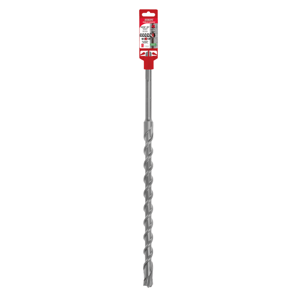 13/16" x 16" x 21" Rebar Demon™ SDS - Max 4 - Cutter Full Carbide Head Hammer Drill Bit - AAA Industrial Supply