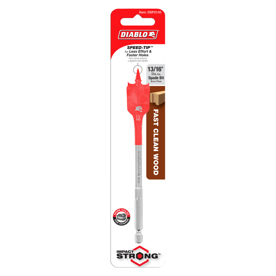 13/16" x 6" Spade Bit for Wood - AAA Industrial Supply