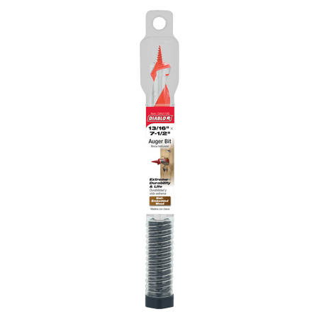 13/16" x 7 - 1/2" Auger Bit for Wood & Nail - Embedded Wood - AAA Industrial Supply