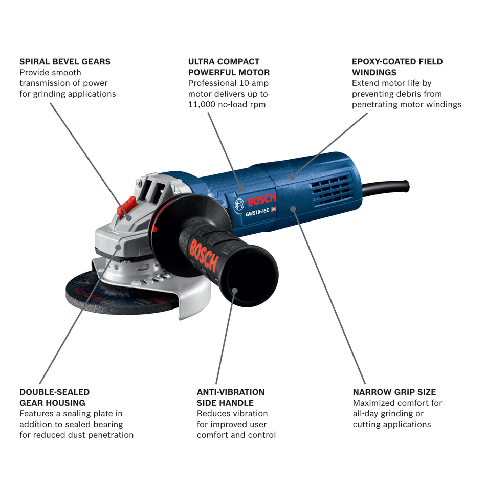Bosch 4-1/2 In. Ergonomic Angle Grinder