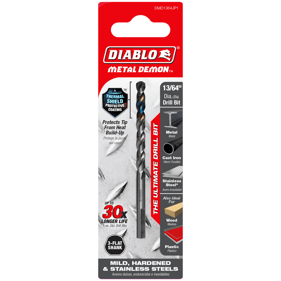 13/64" Metal Demon™ Drill Bit for Mild, Hardened and Stainless Steels - AAA Industrial Supply