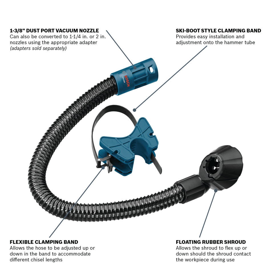 Bosch 1-1/8 In. Hex Chiseling Dust Collection Attachment