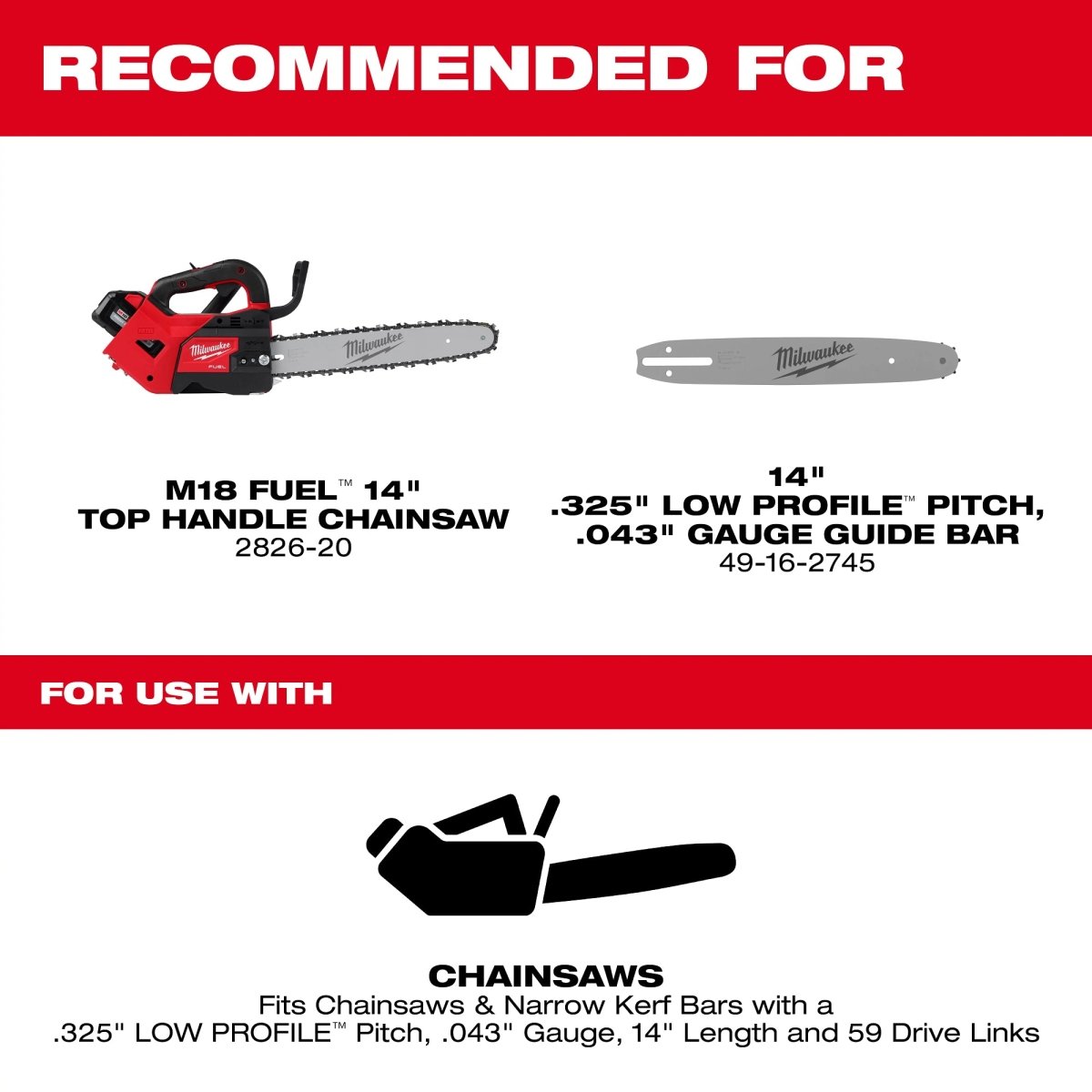14" .325" LOW PROFILE™ Pitch, .043" Gauge Saw Chain - AAA Industrial Supply