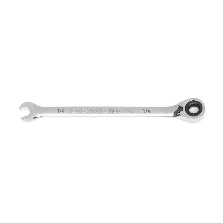 1/4" 90 - Tooth 12 Point Reversible Ratcheting Wrench - AAA Industrial Supply