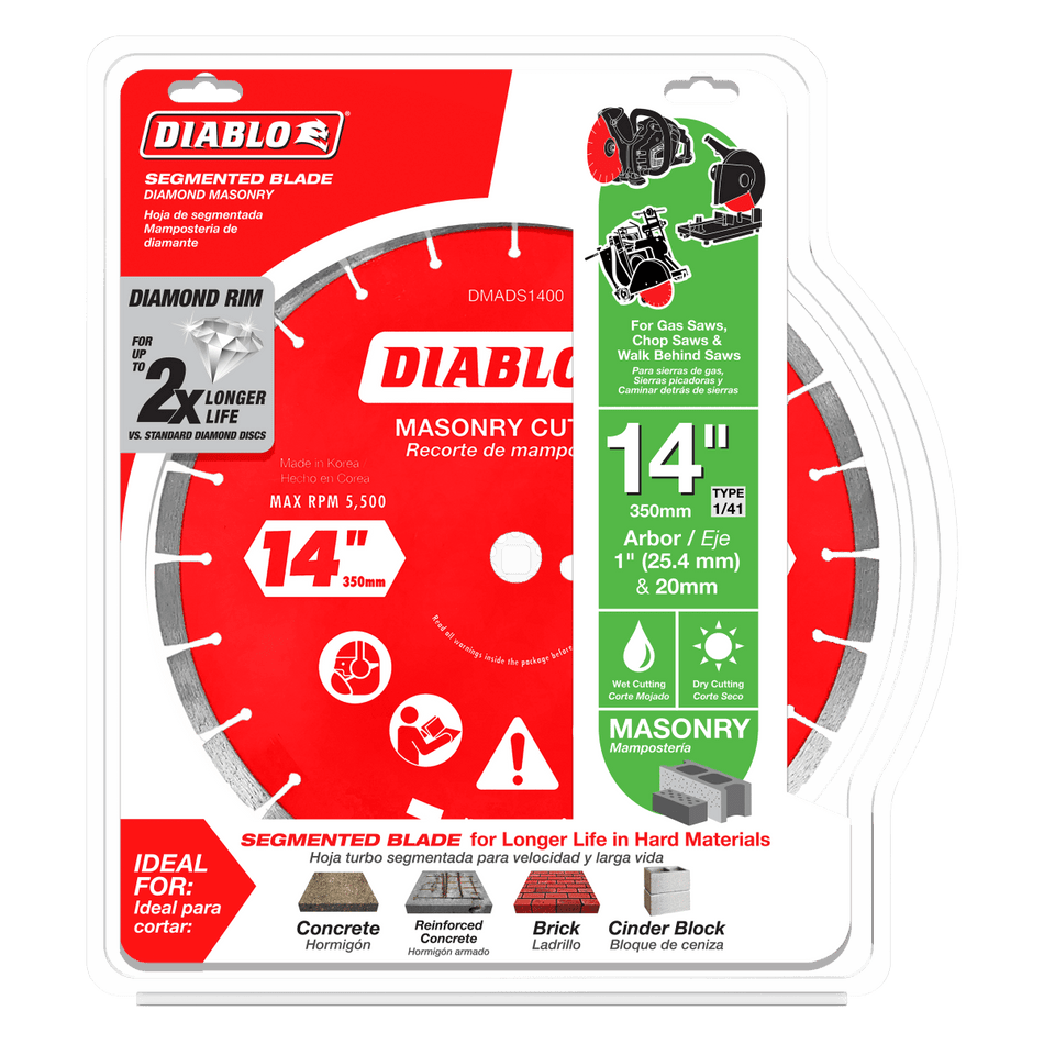 14" Diamond Segmented Masonry Cut - Off Blade - AAA Industrial Supply