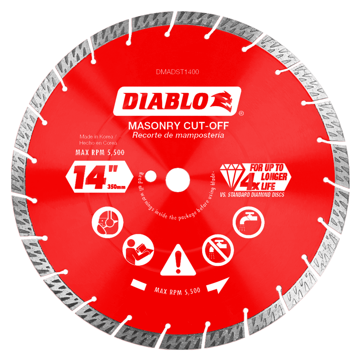 14" Diamond Segmented Turbo Masonry Cut - Off Blade - AAA Industrial Supply