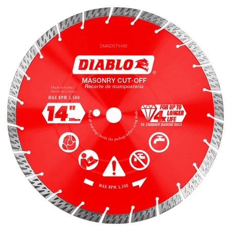 14" Diamond Segmented Turbo Masonry Cut - Off Blade - AAA Industrial Supply