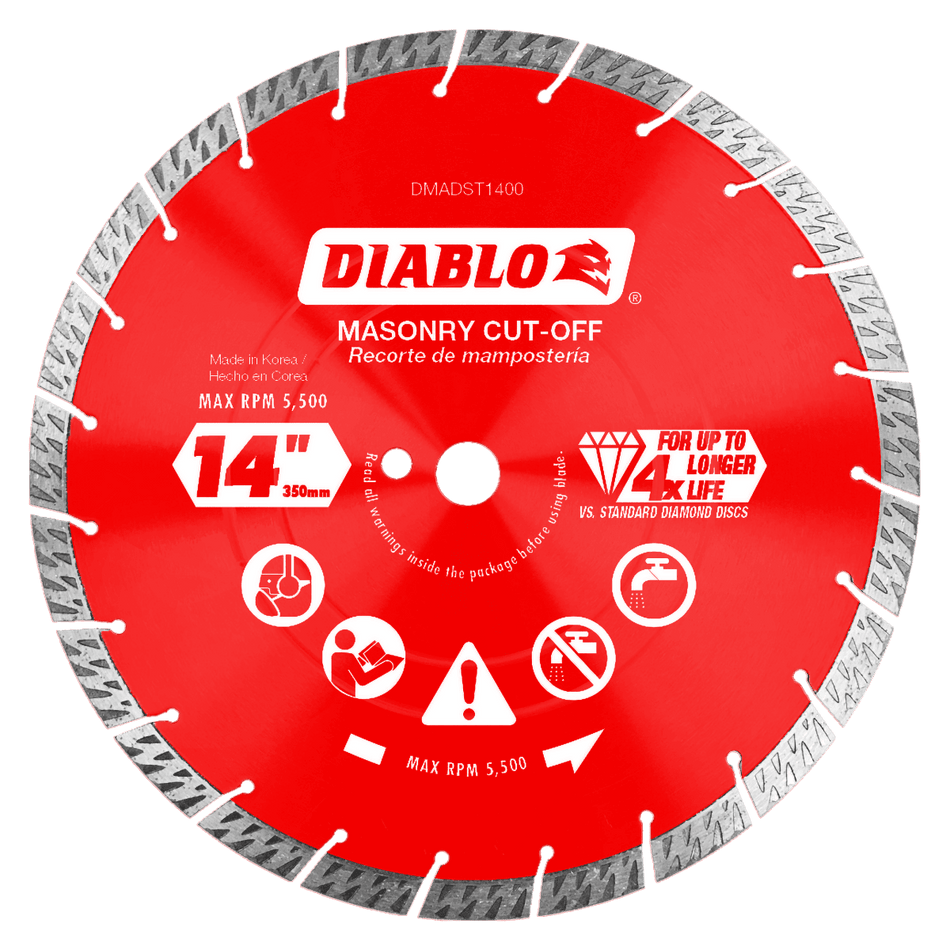 14" Diamond Segmented Turbo Masonry Cut - Off Blade - AAA Industrial Supply