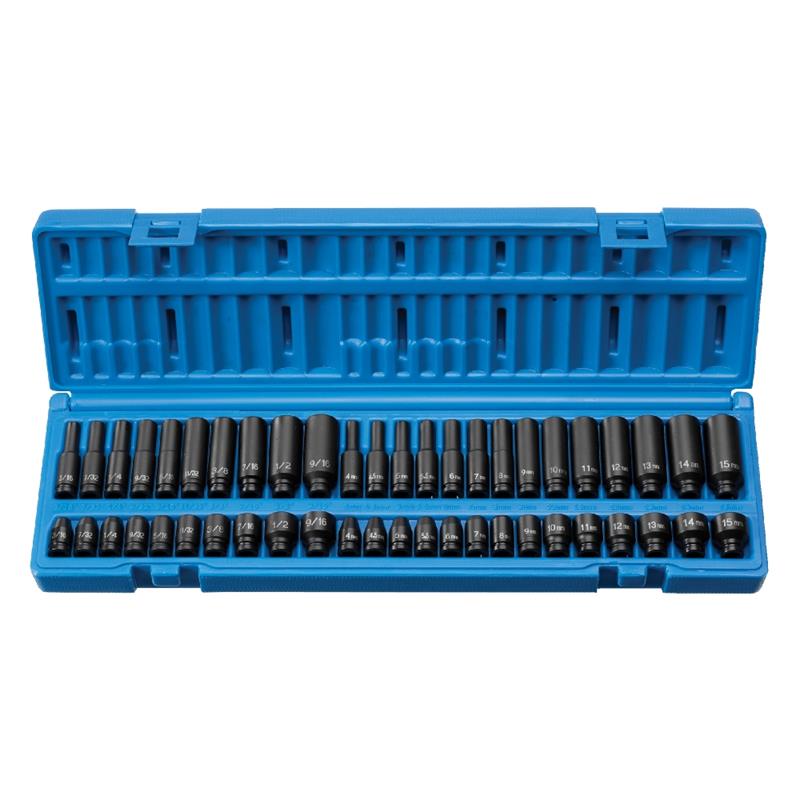 1/4" Dr. Std. & Dp. Fract.& Metric Master Set - AAA Industrial Supply