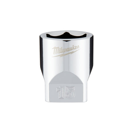 1/4" Drive 15mm Metric Socket with FOUR FLAT™ Sides - AAA Industrial Supply