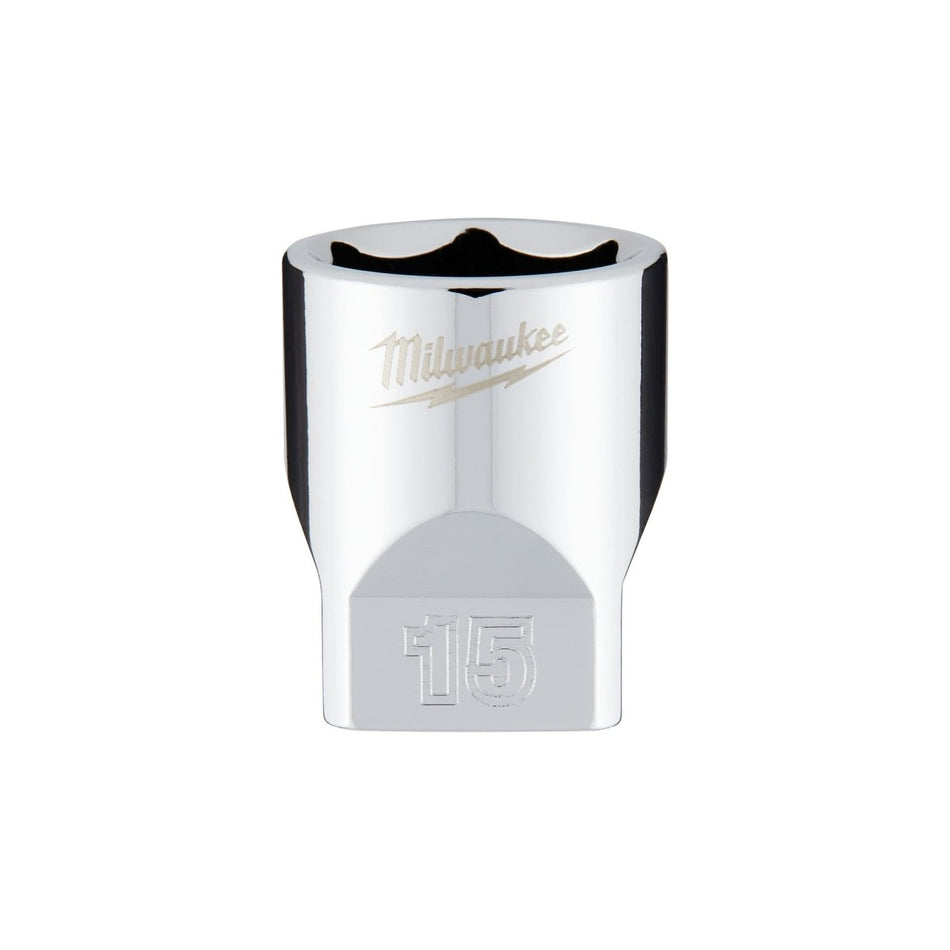 1/4" Drive 15mm Metric Socket with FOUR FLAT™ Sides - AAA Industrial Supply