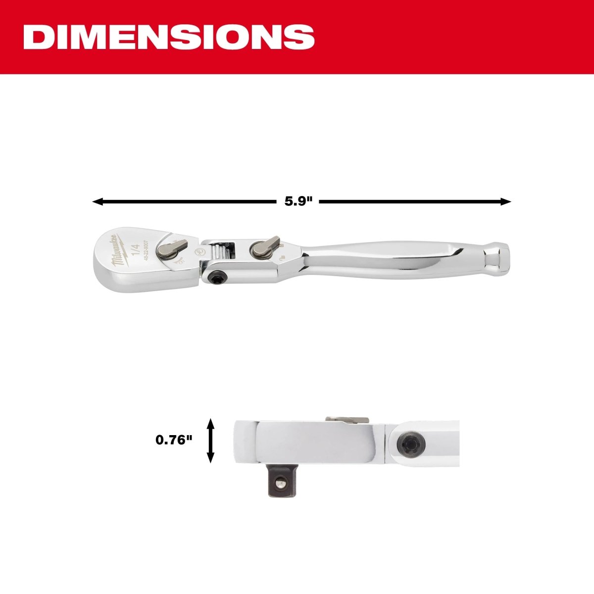 1/4" Drive 6" Flex Head Ratchet - AAA Industrial Supply