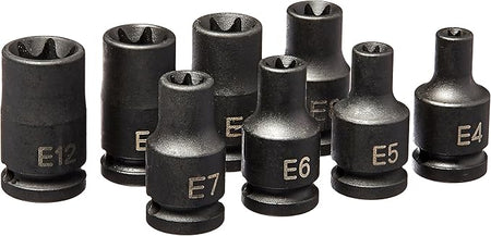 1/4" Drive 8 Pc. External Star Impact Socket Set - AAA Industrial Supply