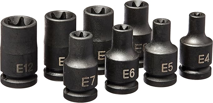 1/4" Drive 8 Pc. External Star Impact Socket Set - AAA Industrial Supply