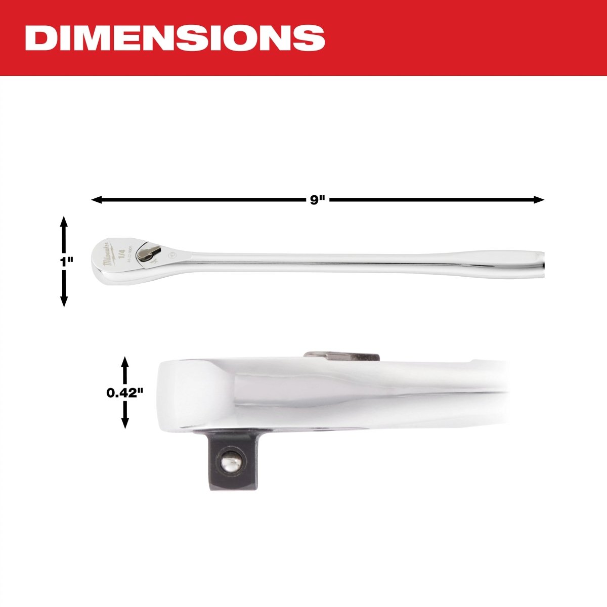 1/4" Drive 9" Ratchet - AAA Industrial Supply
