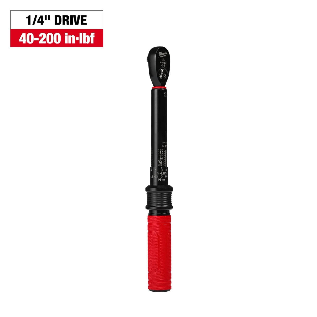 1/4" Drive Click Torque Wrench (40-200 in·lbf) - AAA Industrial Supply