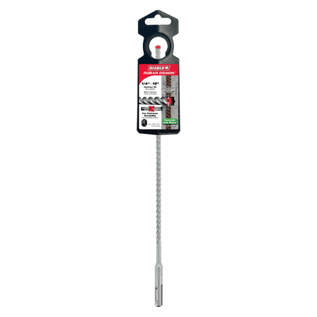 1/4" x 10" x 12" Rebar Demon™ SDS - Plus 4 - Cutter Full Carbide Head Hammer Drill Bit - AAA Industrial Supply