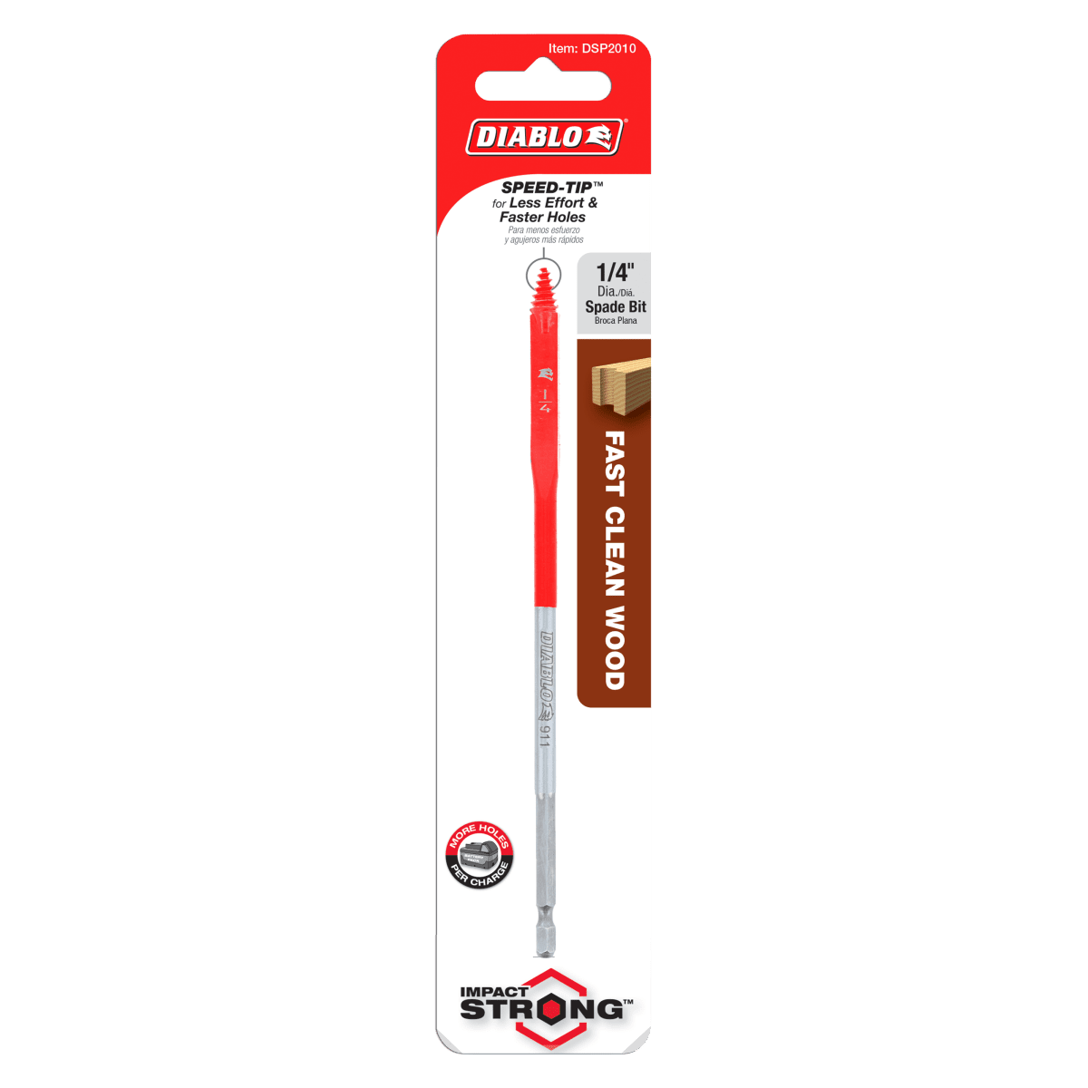 1/4" x 6" Spade Bit for Wood - AAA Industrial Supply