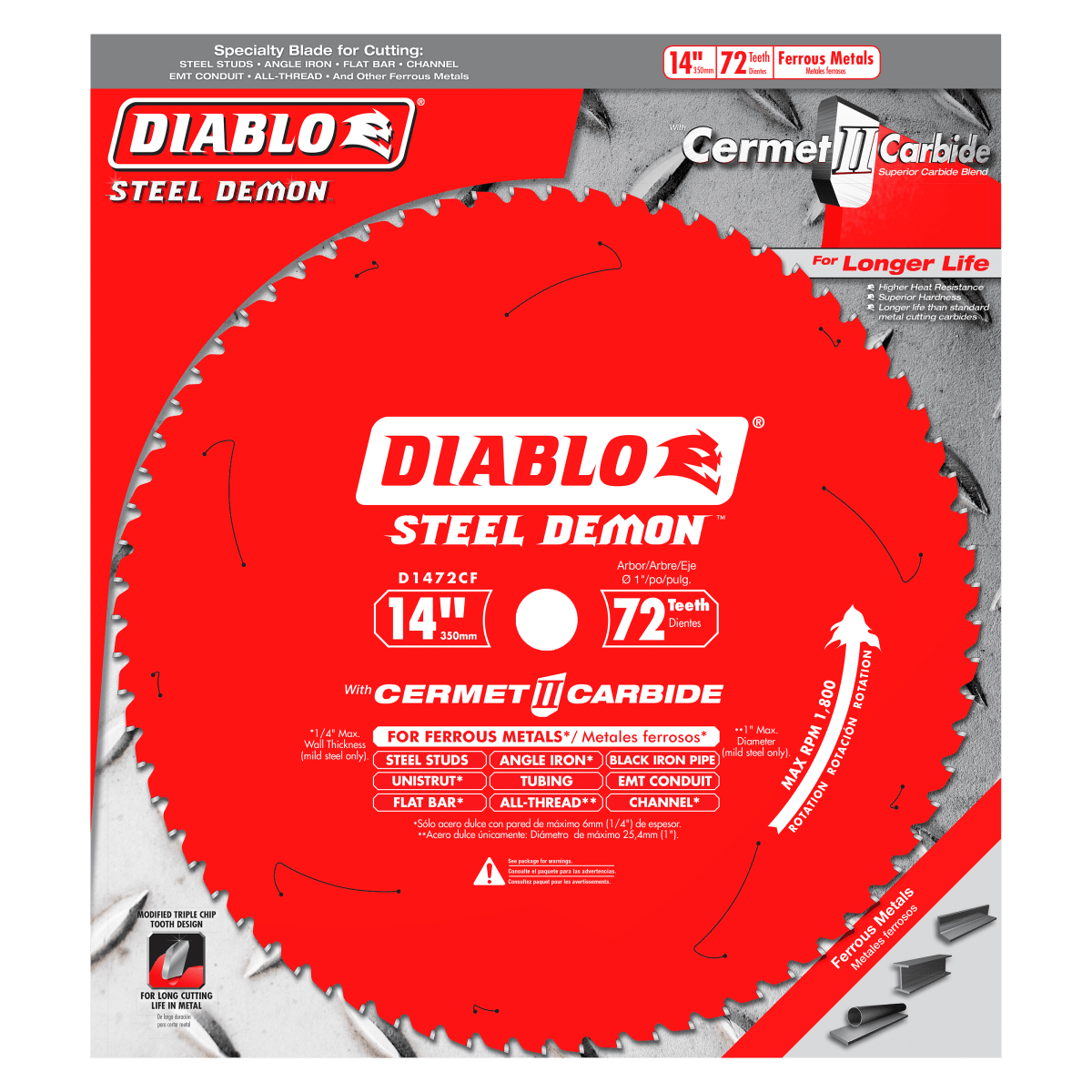 14" x 72 - Teeth Steel Demon™ Cermet II Saw Blade for Medium Metal - AAA Industrial Supply
