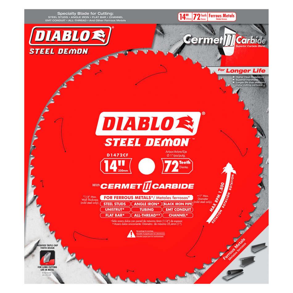 14" x 72 - Teeth Steel Demon™ Cermet II Saw Blade for Medium Metal - AAA Industrial Supply