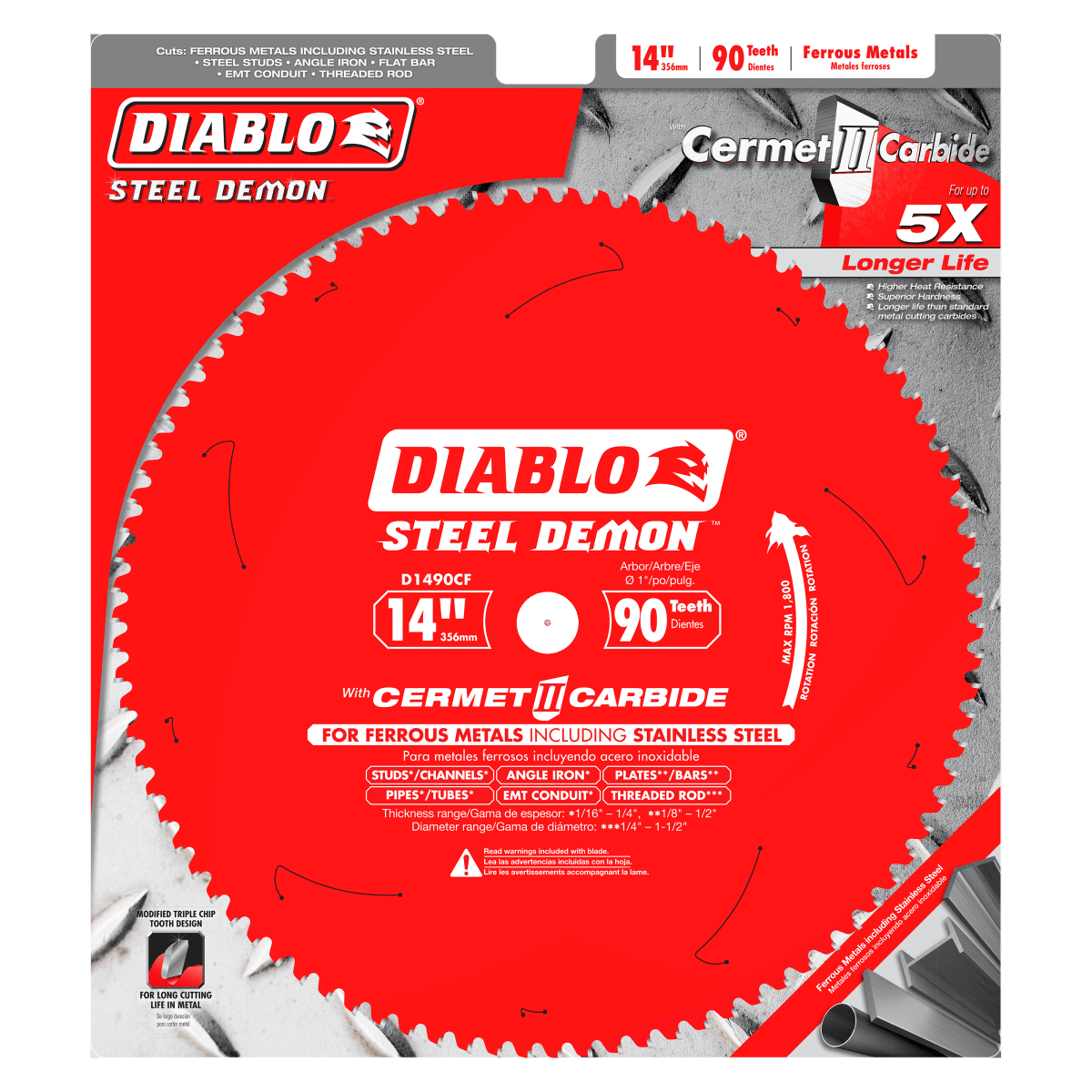 14" x 90 - Teeth Steel Demon™ Cermet II Saw Blade for Thin Metal - AAA Industrial Supply
