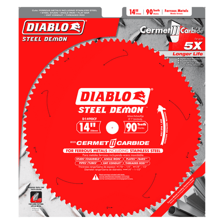 14" x 90 - Teeth Steel Demon™ Cermet II Saw Blade for Thin Metal - AAA Industrial Supply