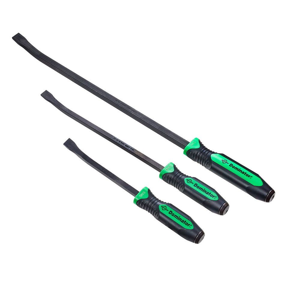 Mayhew Tools 14071GN Dominator Pro Pry Bar Set, 3-Piece Curved, Green