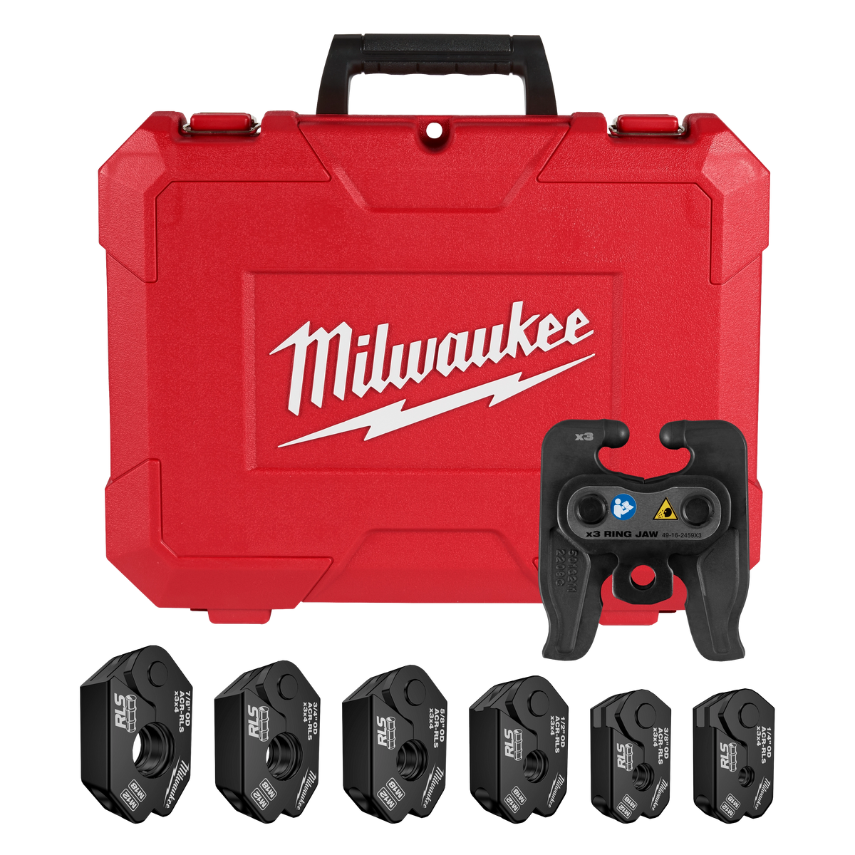Milwaukee 1/4" - 7/8" RLS® Pivoting Press Ring Kit for M12™ FORCE LOGIC™ Press Tool