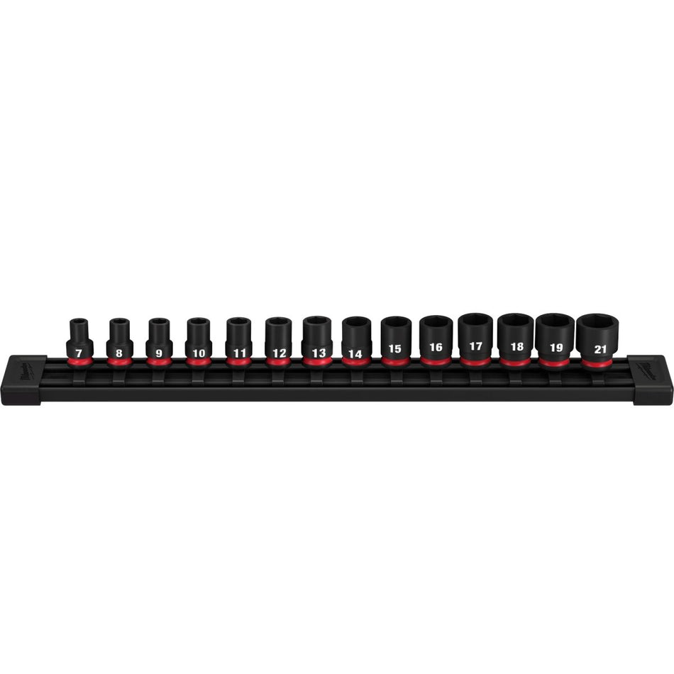 14PC SHOCKWAVE™ Impact Duty 3/8" Drive Metric Standard 6 Point Socket Set - AAA Industrial Supply