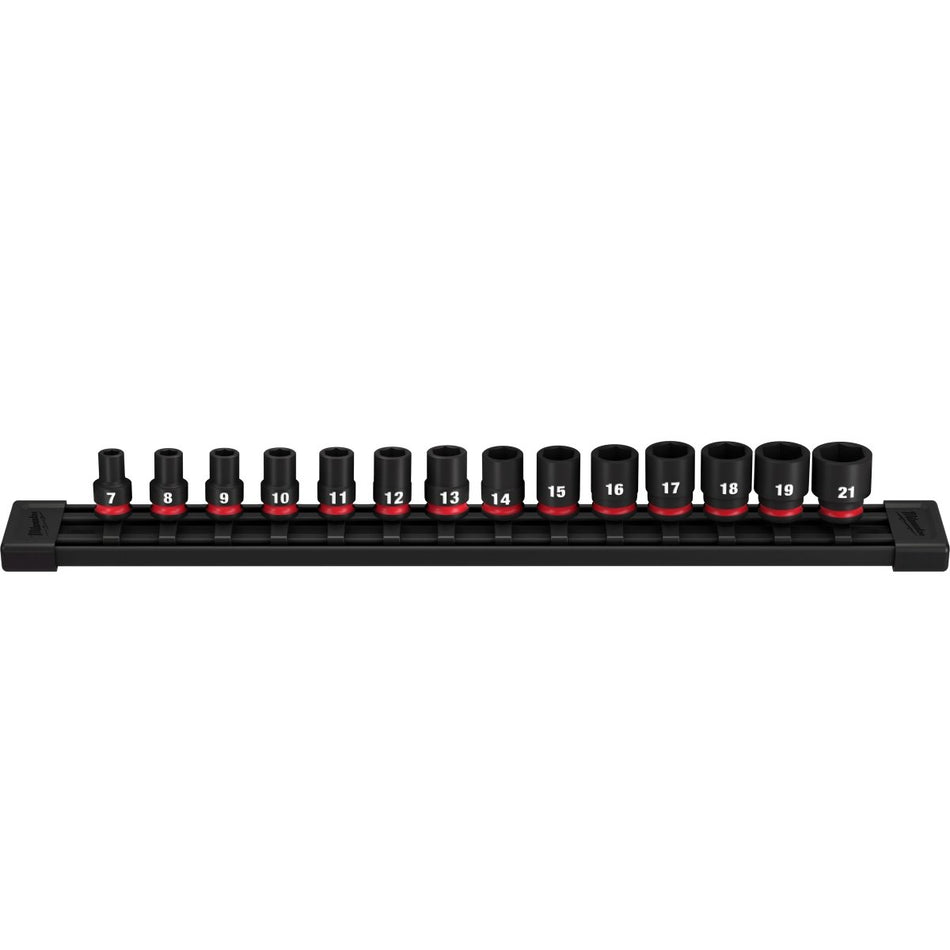 14PC SHOCKWAVE™ Impact Duty 3/8" Drive Metric Standard 6 Point Socket Set - AAA Industrial Supply