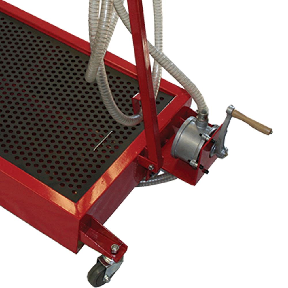 15 gal Low-Profile Waste Oil Drain - Rotary Evacuation Pump - AAA Industrial Supply