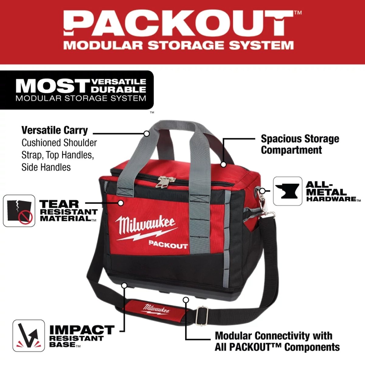 15" PACKOUT™ Tool Bag - AAA Industrial Supply