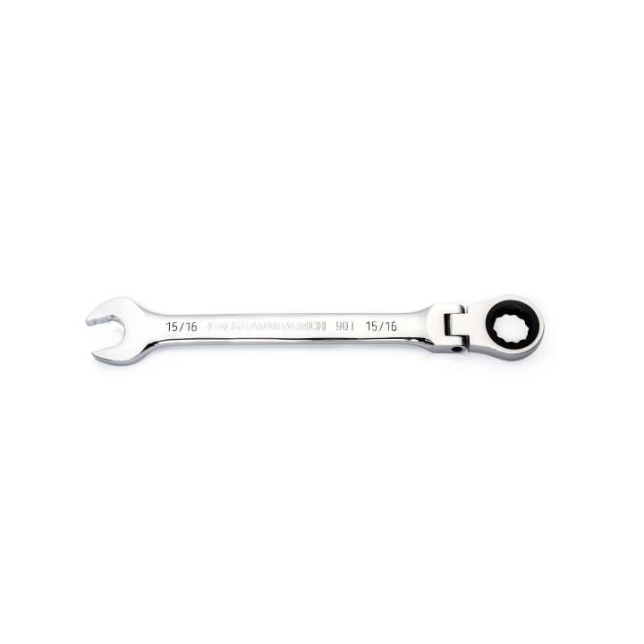 15/16" 90 - Tooth 12 Point Flex Head Ratcheting Combination Wrench - AAA Industrial Supply