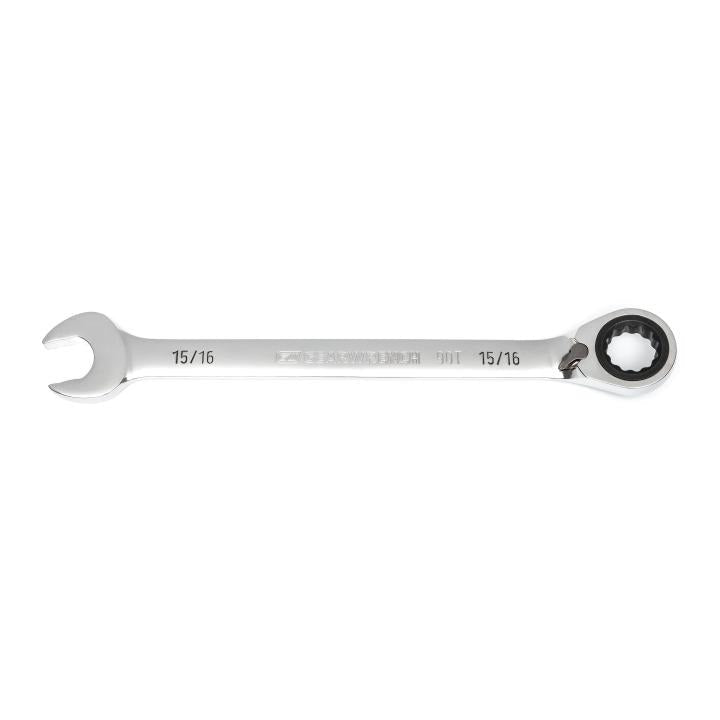 15/16" 90 - Tooth 12 Point Reversible Ratcheting Wrench - AAA Industrial Supply